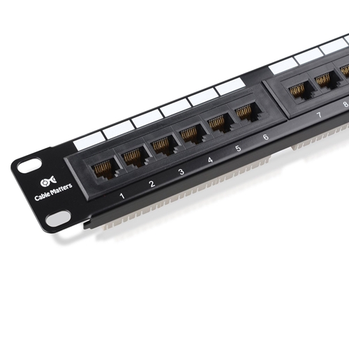 Cable Matters UL Listed Rackmount or Wall Mount 24 Port Network Patch Panel